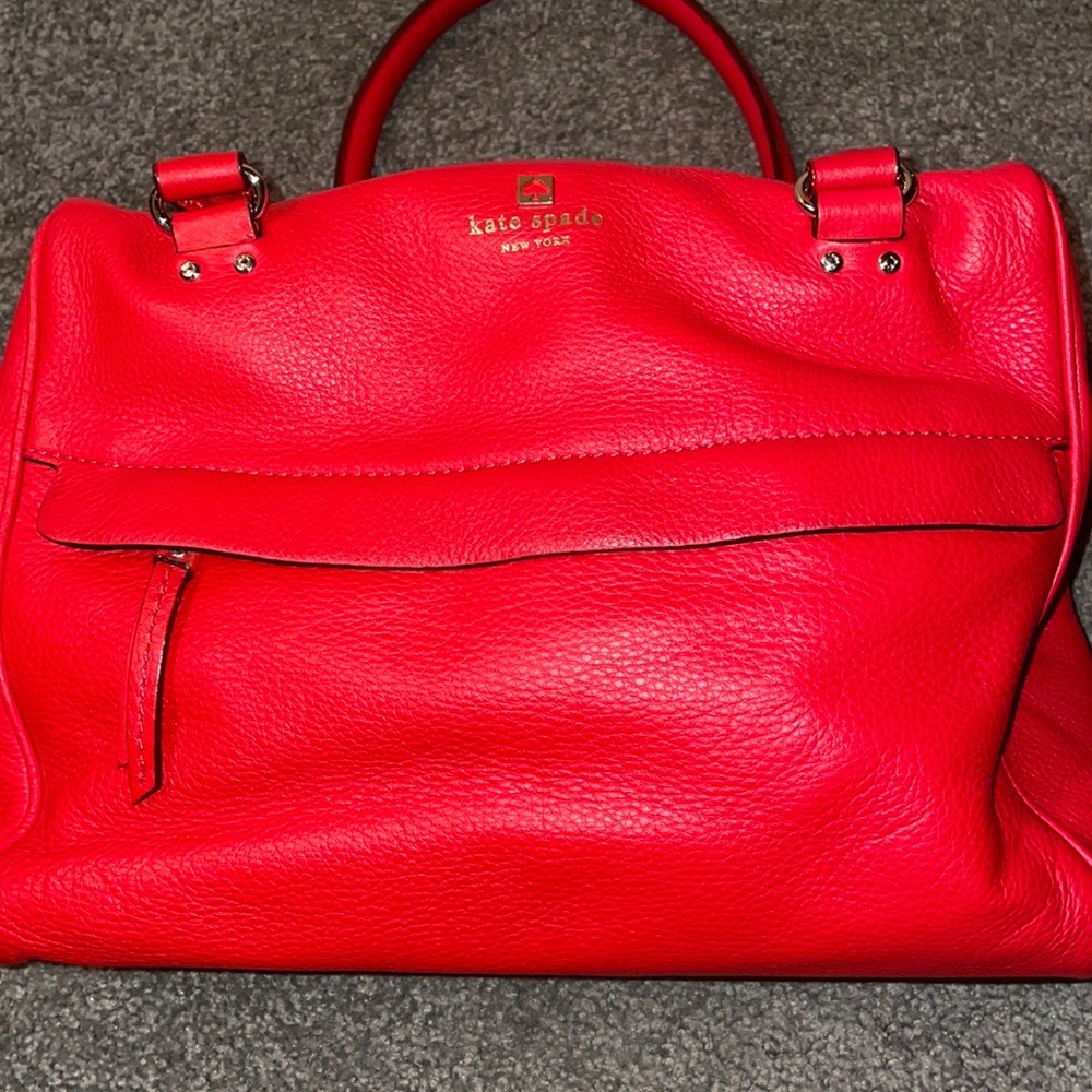 Kate Spade red satchel bag.